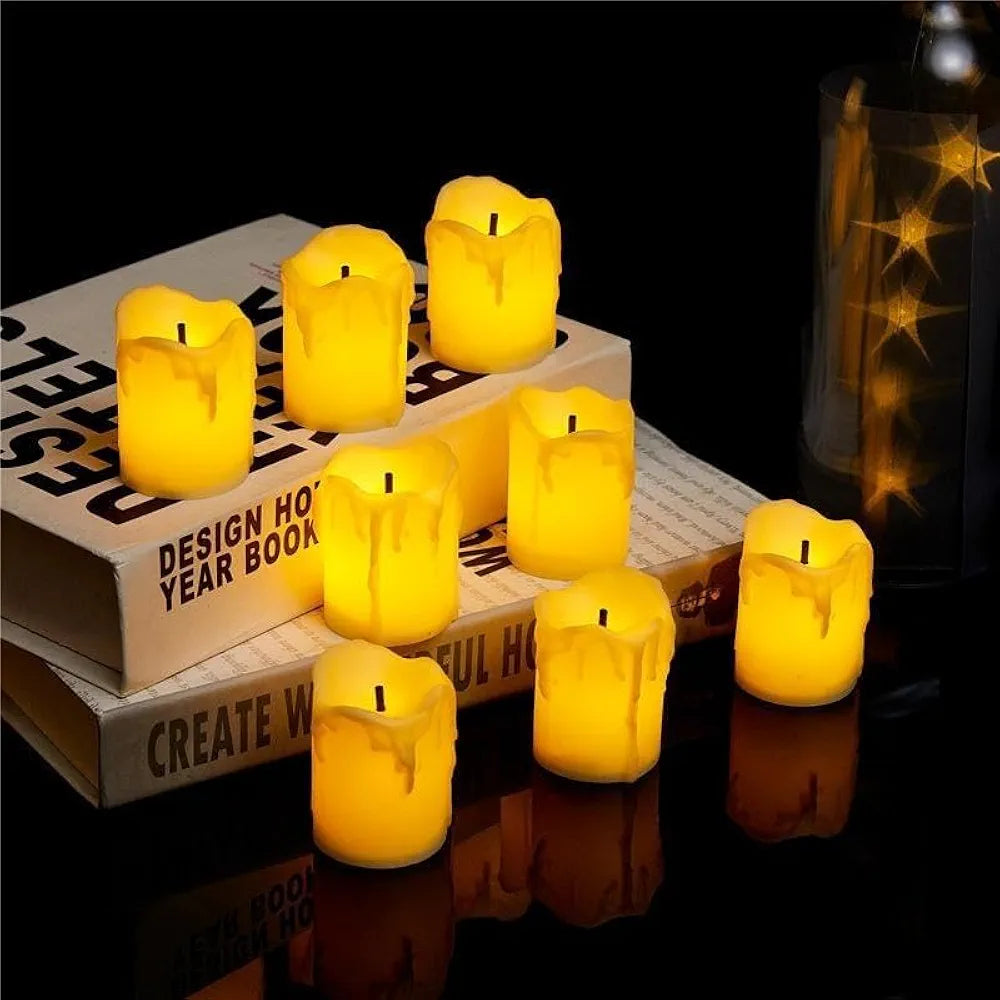 LED Flameless Candles – Battery Operated Decorative Lights for Shelves, Home & Event Décor