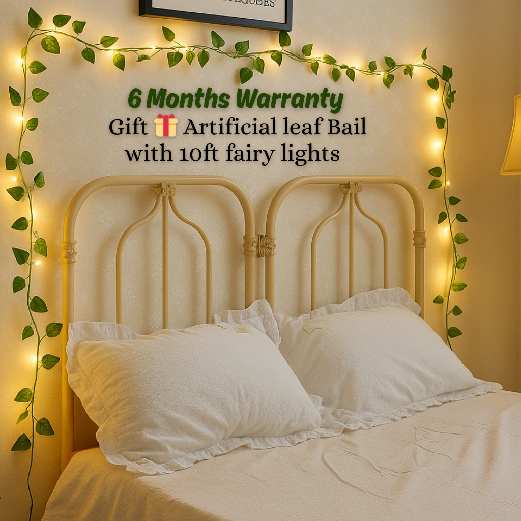 15ft Artificial Leaf Bail Fairy Lights String – Switch Operated Decorative Lighting for Home, Office, Wedding & Event Décor