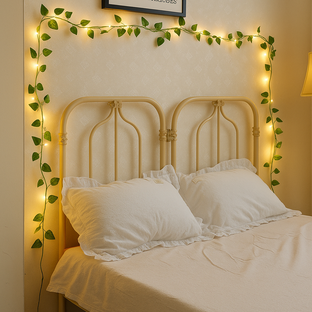15ft Artificial Leaf Bail Fairy Lights String – Switch Operated Decorative Lighting for Home, Office, Wedding & Event Décor