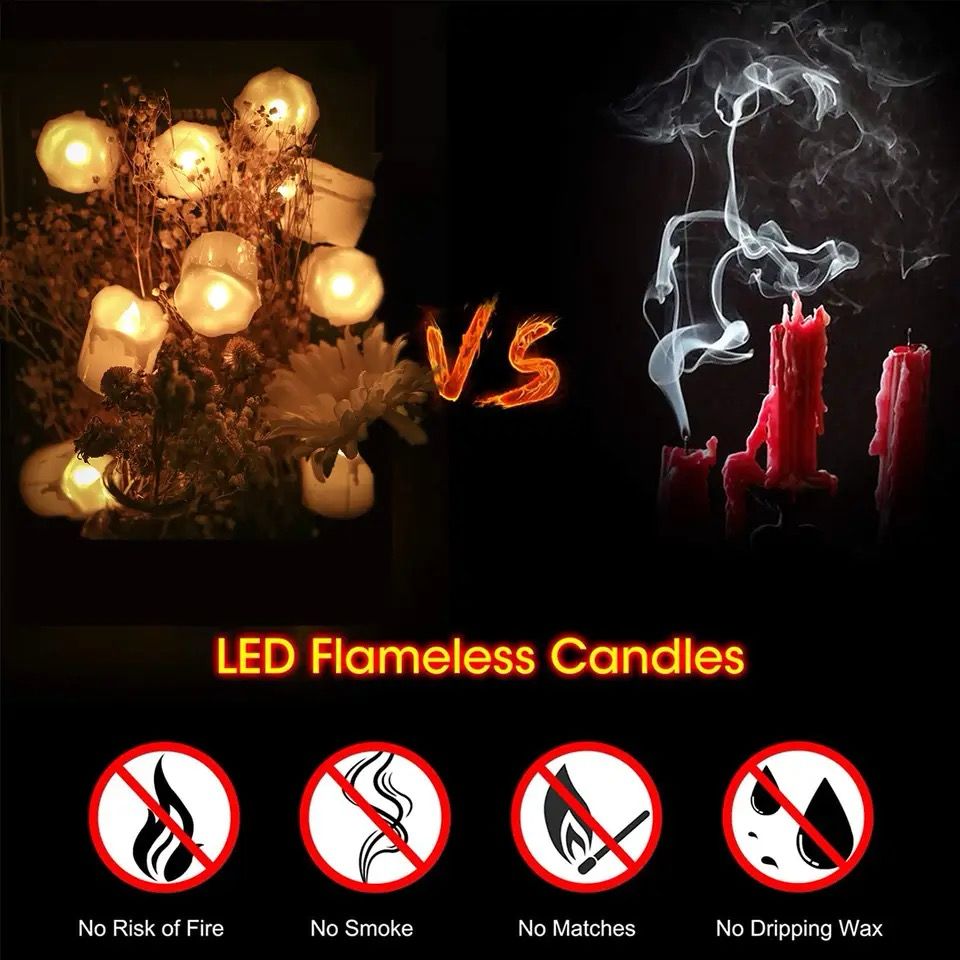 LED Flameless Candles – Battery Operated Decorative Lights for Shelves, Home & Event Décor