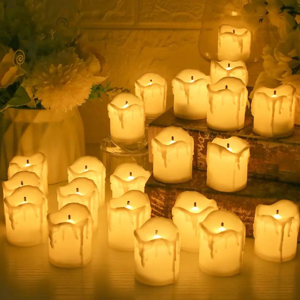 LED Flameless Candles – Battery Operated Decorative Lights for Shelves, Home & Event Décor