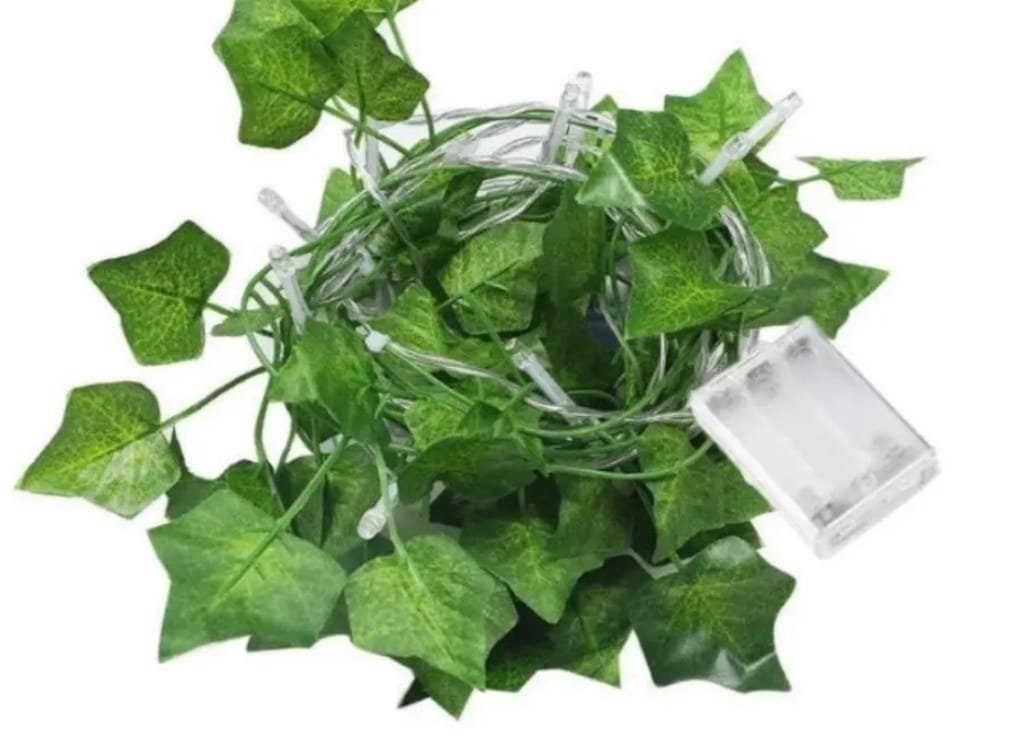 10ft Fairy Lights with 10ft Artificial Leaves – Premium Indoor & Outdoor Decoration for Home, Parties & Events