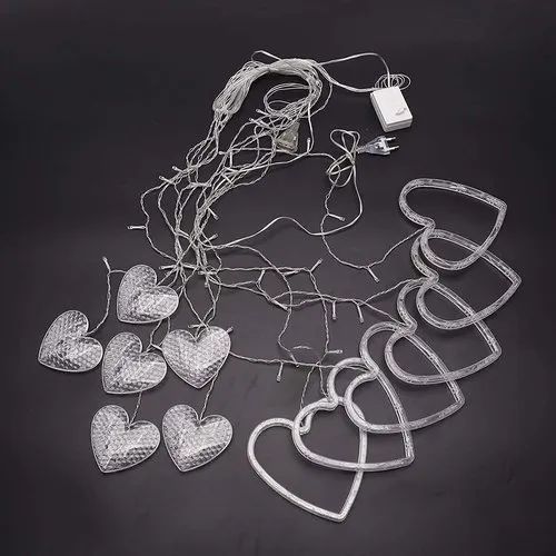 2.5M LED Moon & Star Curtain Lights – 138 LED Fairy String with 8 Modes for Christmas, Wedding & Party Décor