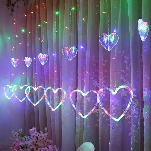 2.5M LED Moon & Star Curtain Lights – 138 LED Fairy String with 8 Modes for Christmas, Wedding & Party Décor